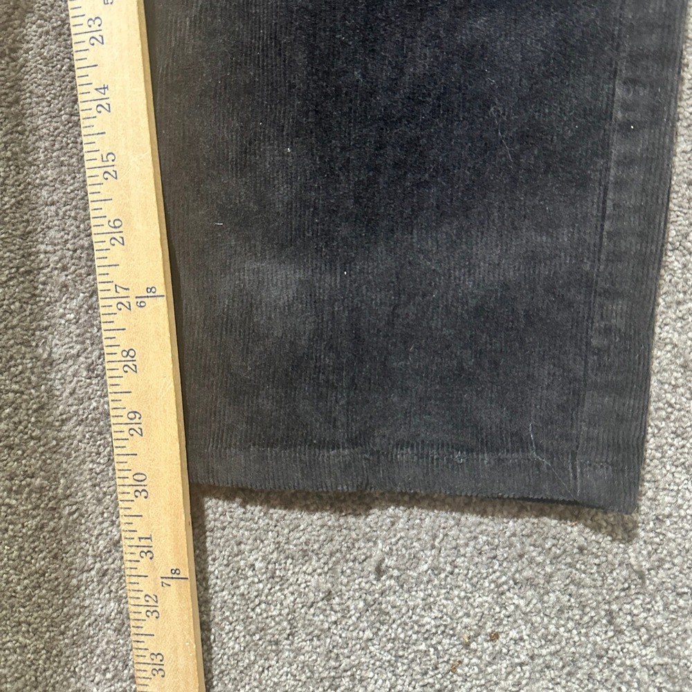 Cabelas Corduroy Pants Women 12 Black Straight Leg 5 Pocket Casual Academia - Picture 7 of 16